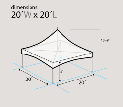 20x20 White Marquee Tent
