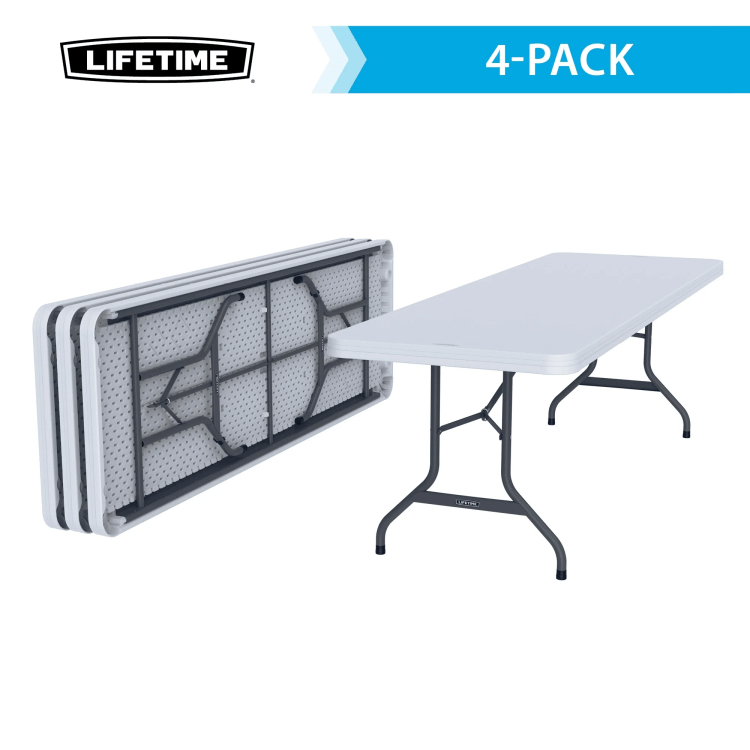 8ft White Rectangle Table