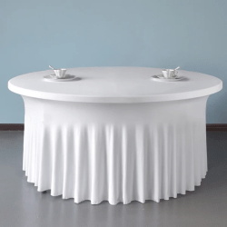 White20520ft.2060in20Round20Spandex20Table20Skirt20Fitted 1 White or Black 5 ft. 60in Round Spandex Table Skirt Fitted S